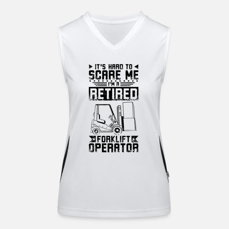 Retired Forklift Driver Funktionelles Kontrast-Tank Top für Frauen