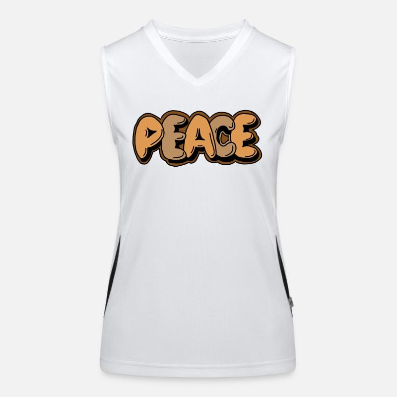 Peace Graffiti Women's Functional Contrast Tank Top