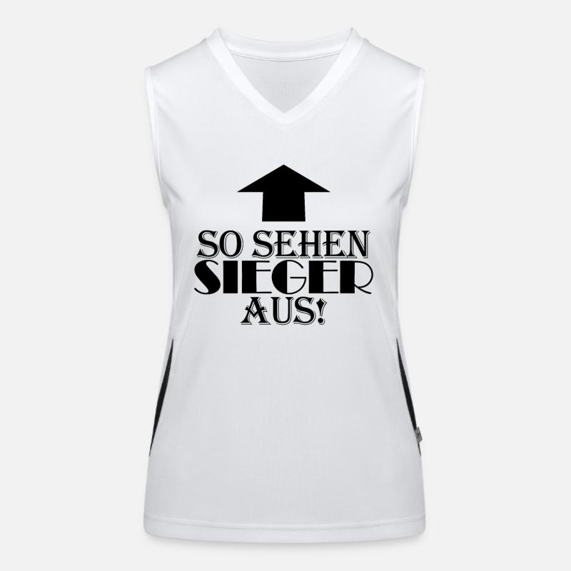 Sieger Erster Gewinner Funktionelles Kontrast-Tank Top für Frauen