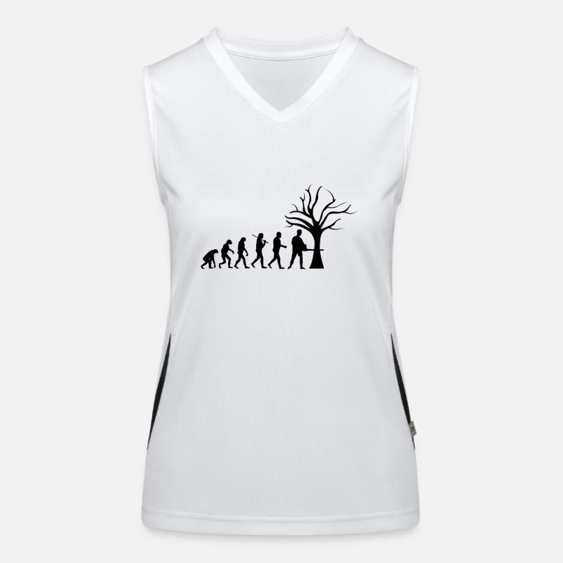 Forstwirt Tshirt Evolution lustiges Geschenk Funktionelles Kontrast-Tank Top für Frauen