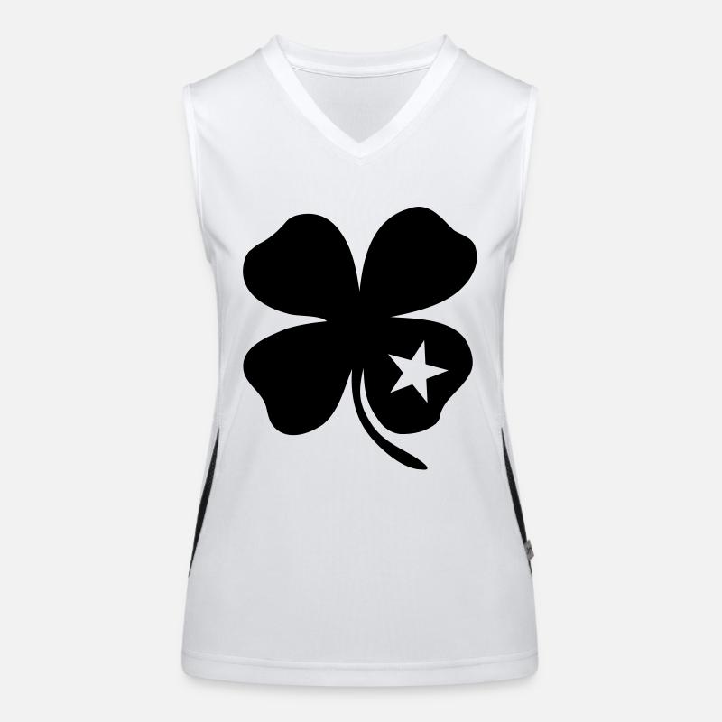 lucky clover leaf Women's Functional Contrast Tank Top