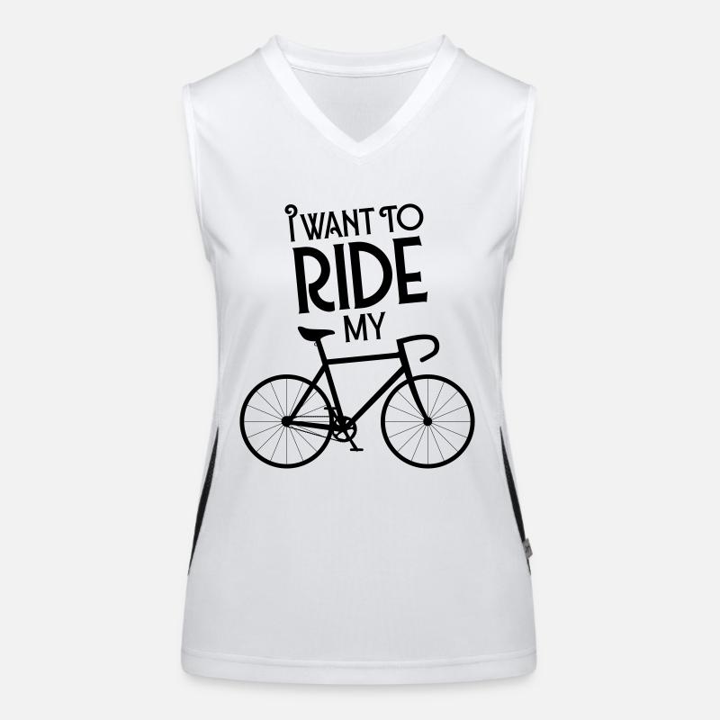 I Want To Ride My Bicycle Women's Functional Contrast Tank Top