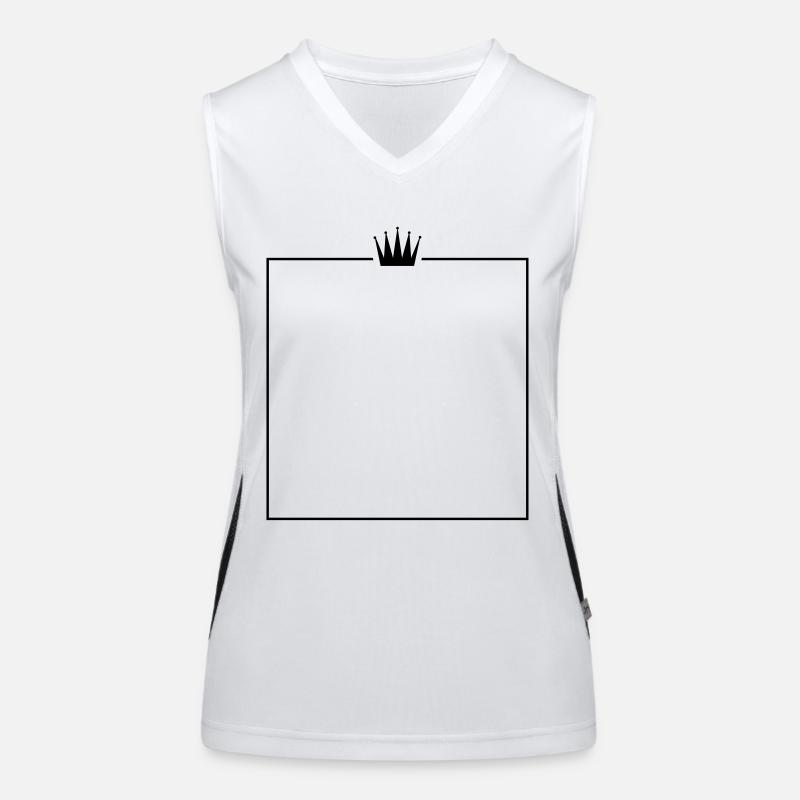 rahmen krone Funktionelles Kontrast-Tank Top für Frauen