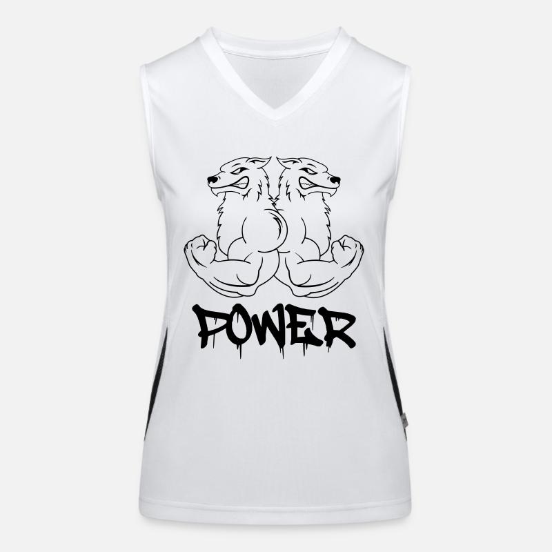 strong_wolfs_power Débardeur respirant contrasté Femme