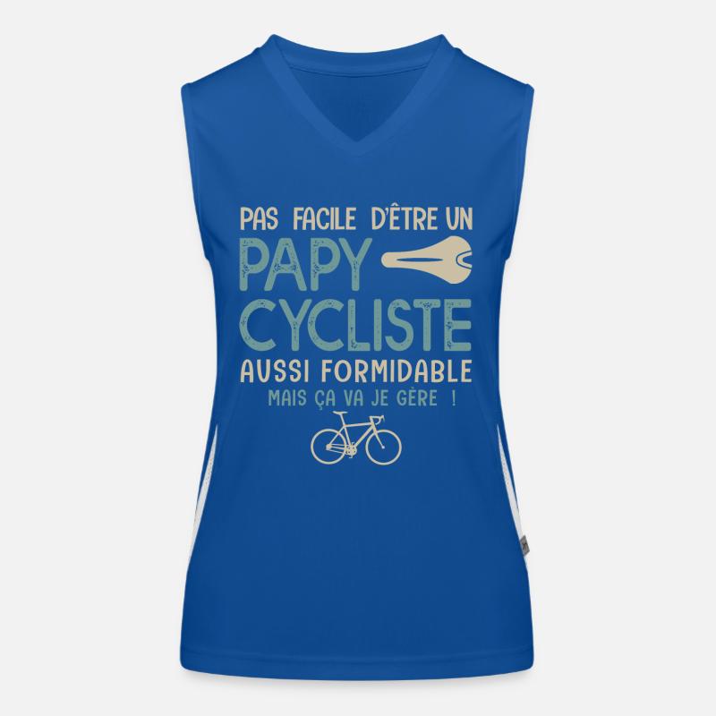 papy cycliste formidable vélo velo vélos Débardeur respirant contrasté Femme