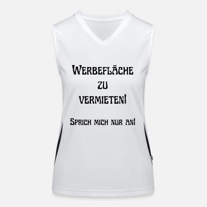 Werbefläche zu vermieten am eigenen Körper Funktionelles Kontrast-Tank Top für Frauen