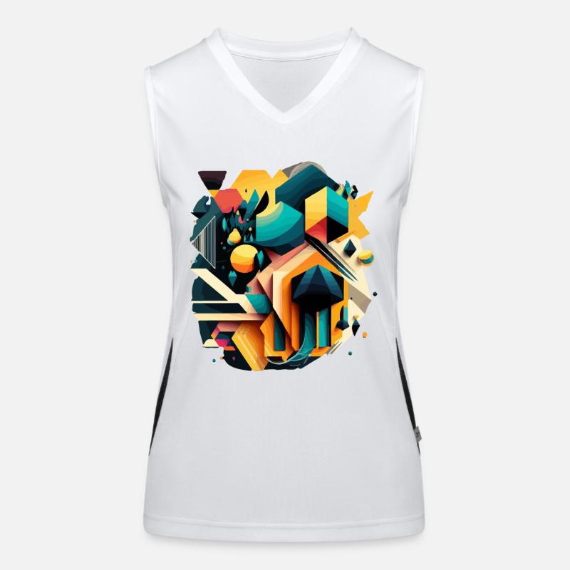 Abstract geometry Women's Functional Contrast Tank Top