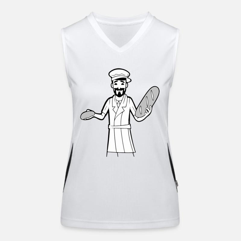 Der Bäcker Funktionelles Kontrast-Tank Top für Frauen