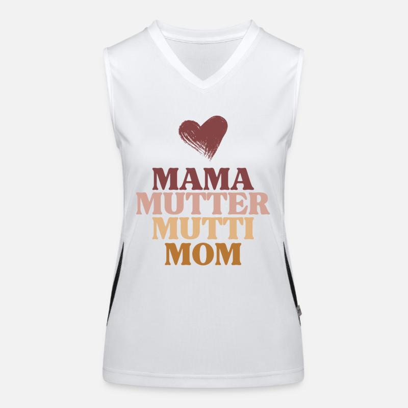 Mama, Mutter, Mutti, Mom-Muttertag-Design Funktionelles Kontrast-Tank Top für Frauen
