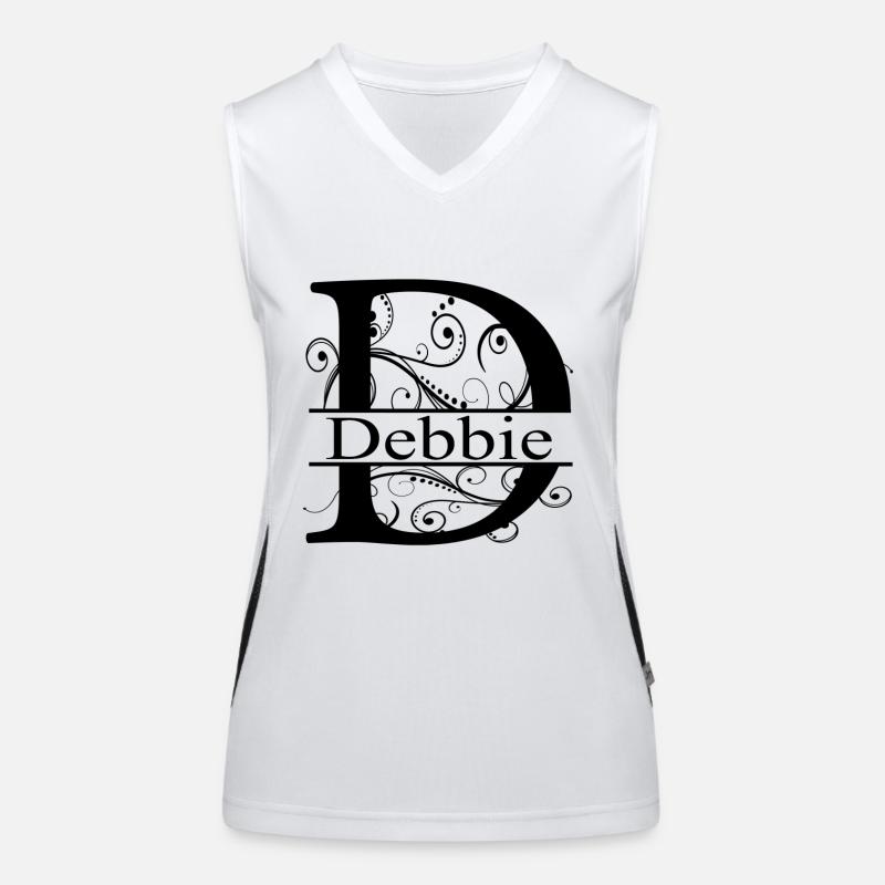 Monogram with name Debbie Women's Functional Contrast Tank Top