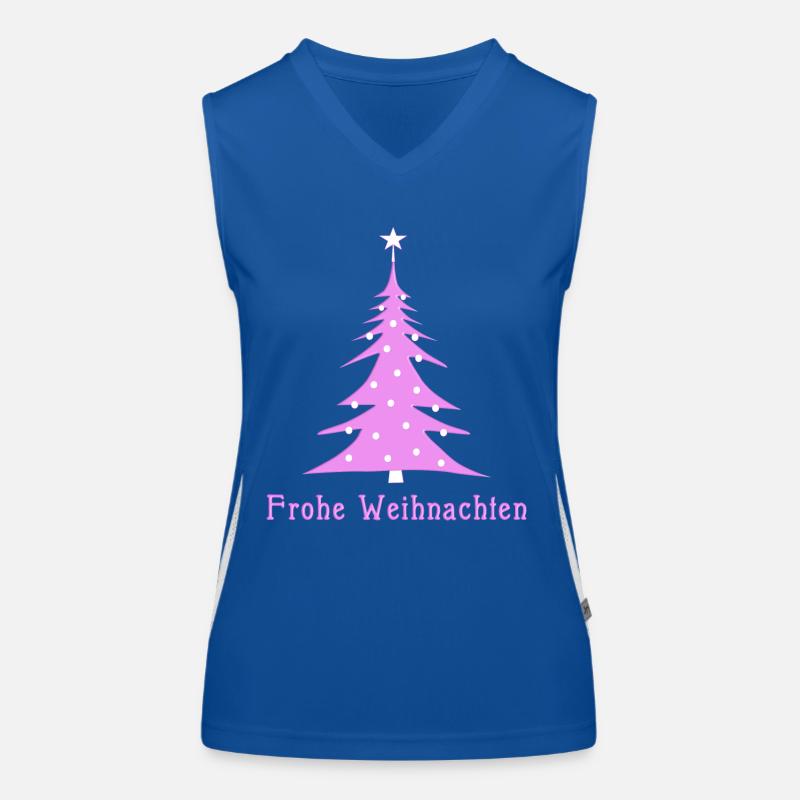 Weihnachten pink Funktionelles Kontrast-Tank Top für Frauen