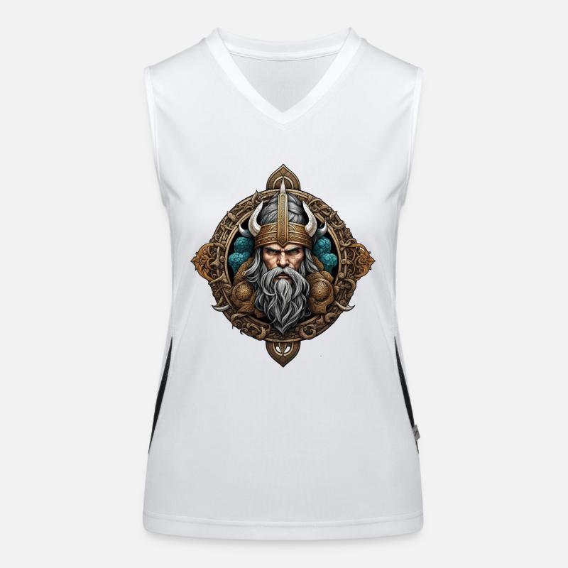 Wikinger Odin Thor Walhalla Funktionelles Kontrast-Tank Top für Frauen