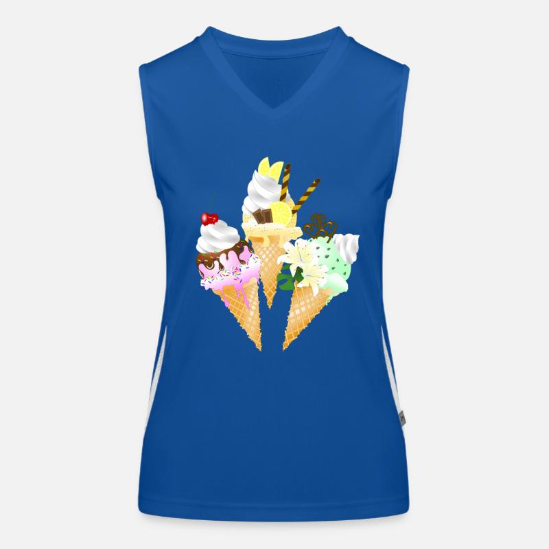 Eiswaffel Funktionelles Kontrast-Tank Top für Frauen
