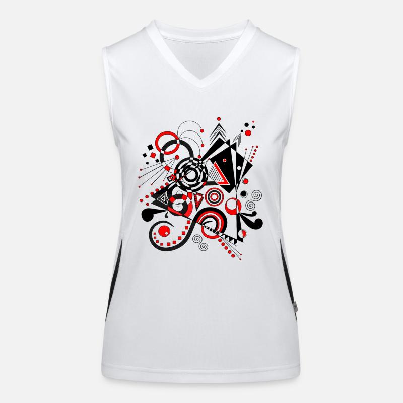 Abstract art Women's Functional Contrast Tank Top