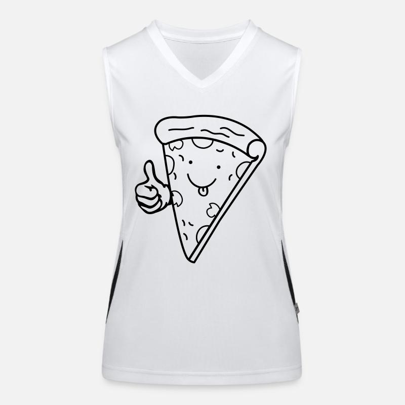 pizza comic 01 Funktionelles Kontrast-Tank Top für Frauen