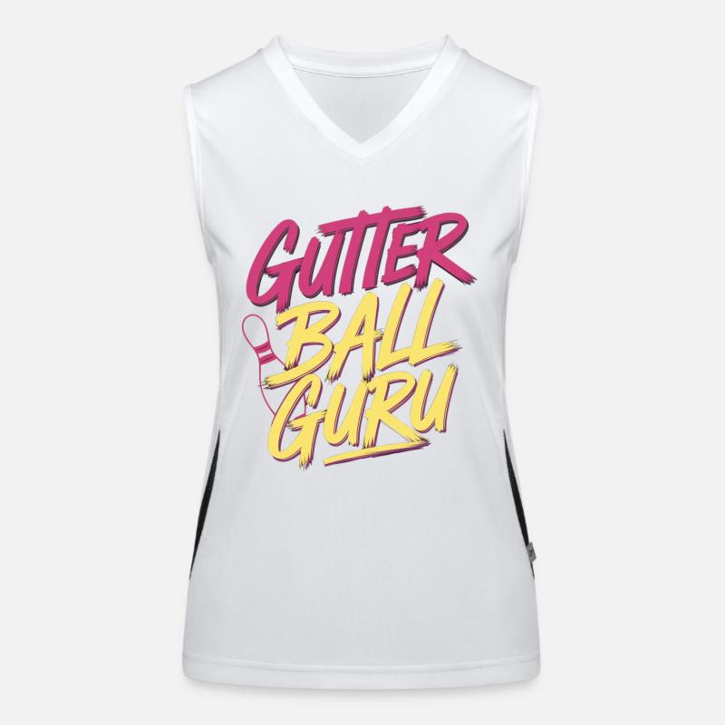 Gutter Ball Guru 13 Funktionelles Kontrast-Tank Top für Frauen