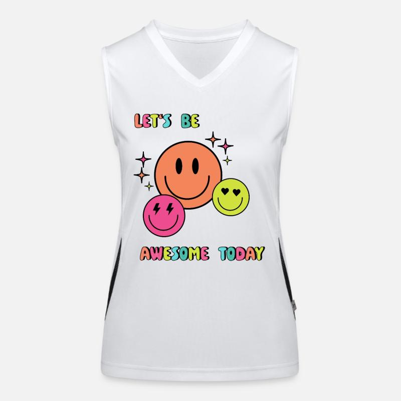 Lets be AWESOME today - Gift Idea - Gift Women's Functional Contrast Tank Top