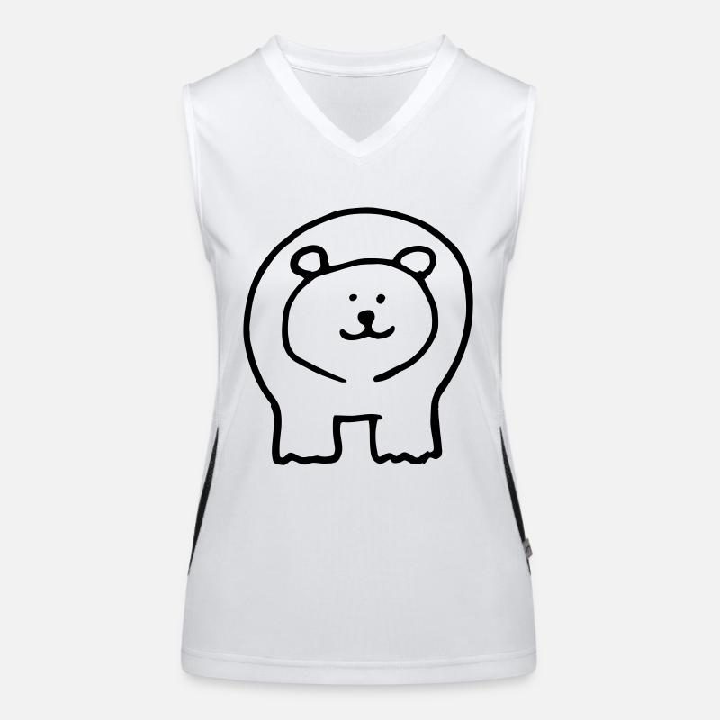 Bear printed 2 sides Women's Functional Contrast Tank Top