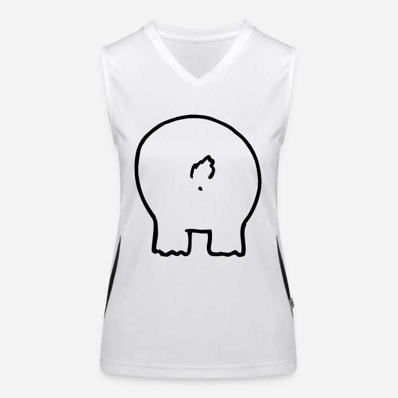 Bear printed 2 sides Débardeur respirant contrasté Femme