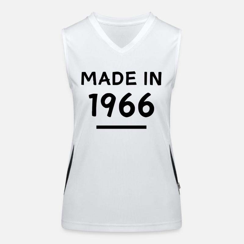 Fabriqué en 1966 - Année de naissance / Anniversaire Débardeur respirant contrasté Femme