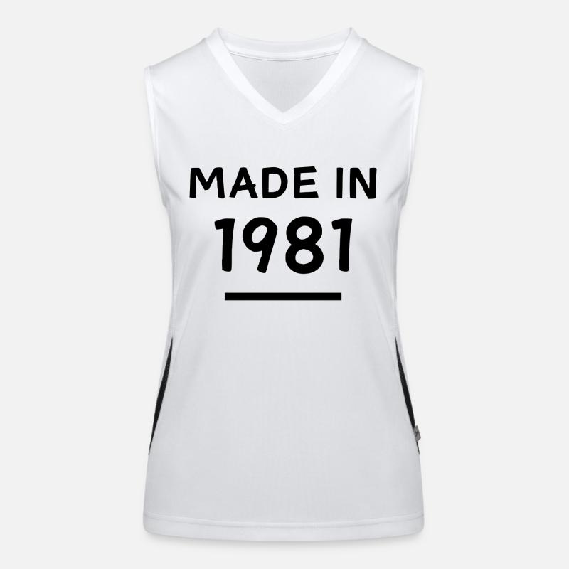 Fabriqué en 1981 - Année de naissance / Anniversaire Débardeur respirant contrasté Femme