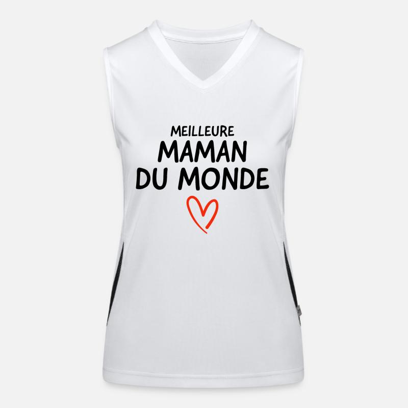 Meilleure maman du monde Débardeur respirant contrasté Femme
