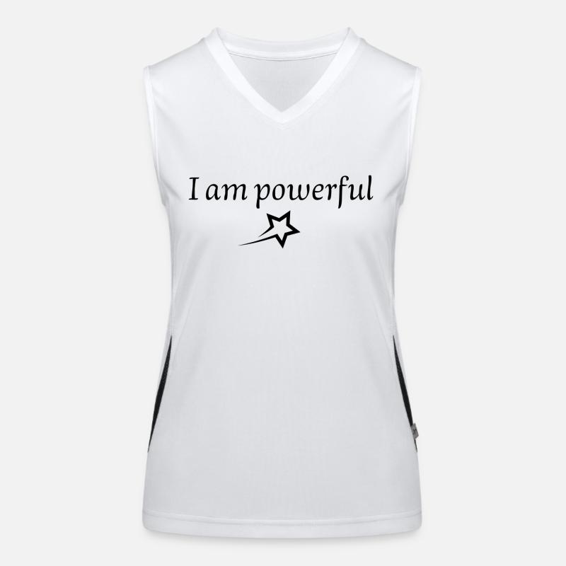 Ich bin mächtig Funktionelles Kontrast-Tank Top für Frauen