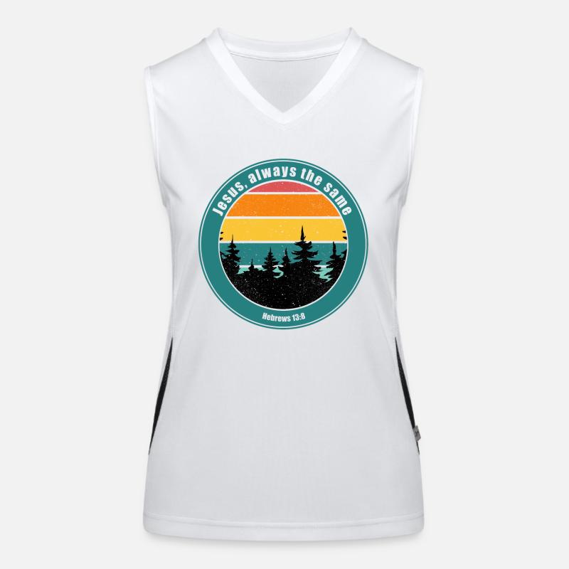 Jesus, always the same Women's Functional Contrast Tank Top