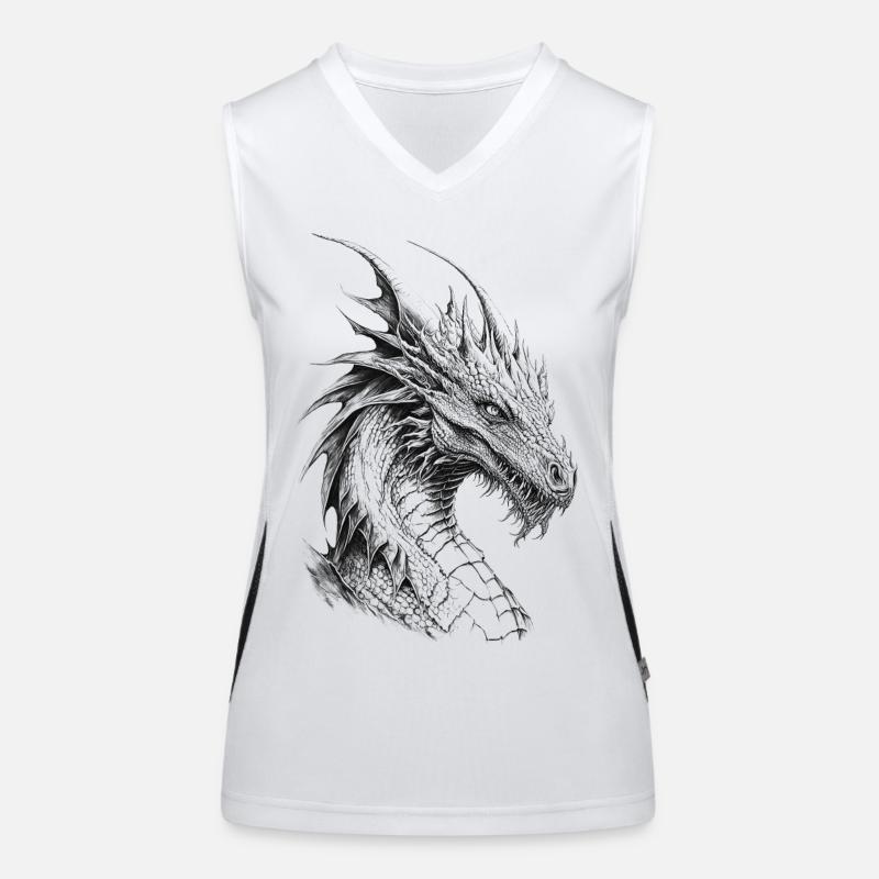 Mythical dragon. A legend in . Women's Functional Contrast Tank Top