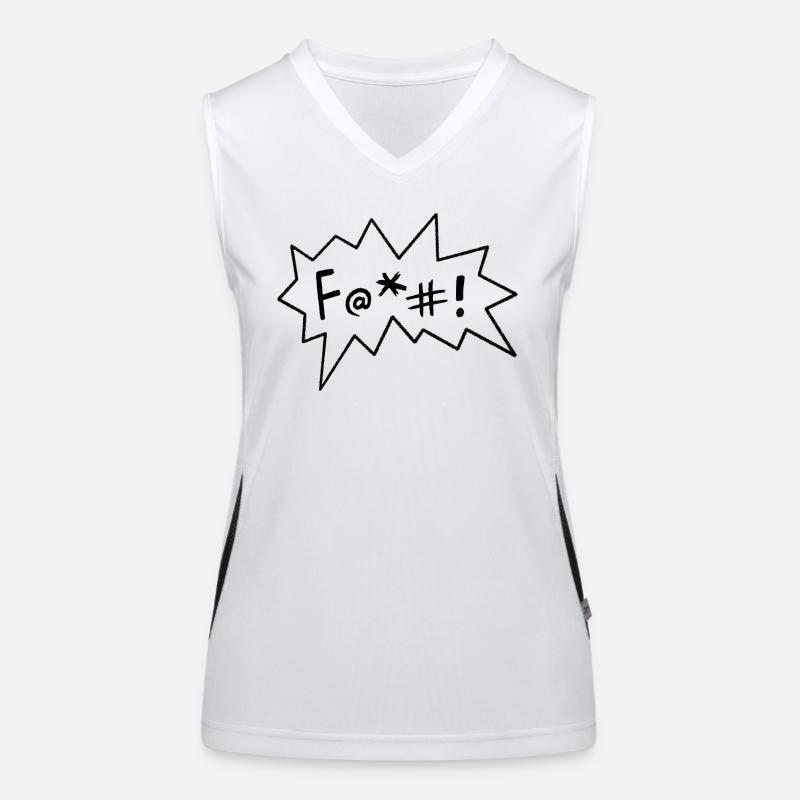 F@+#! Fuck comic sarcastic provocative swearing Women's Functional Contrast Tank Top