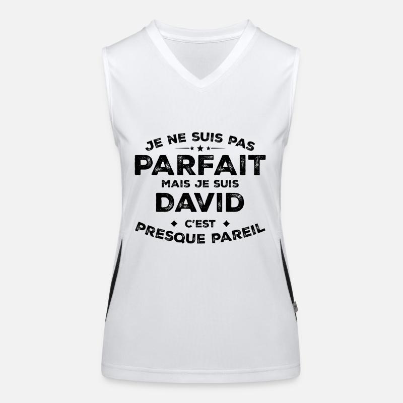 David Ein Name, eine Haltung Humor David Funktionelles Kontrast-Tank Top für Frauen