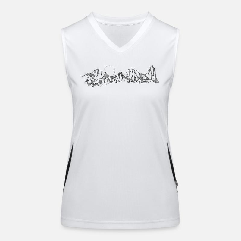 mountains Women's Functional Contrast Tank Top