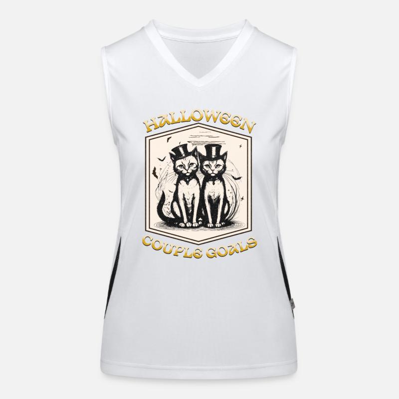 Objectifs de couple d’Halloween Débardeur respirant contrasté Femme