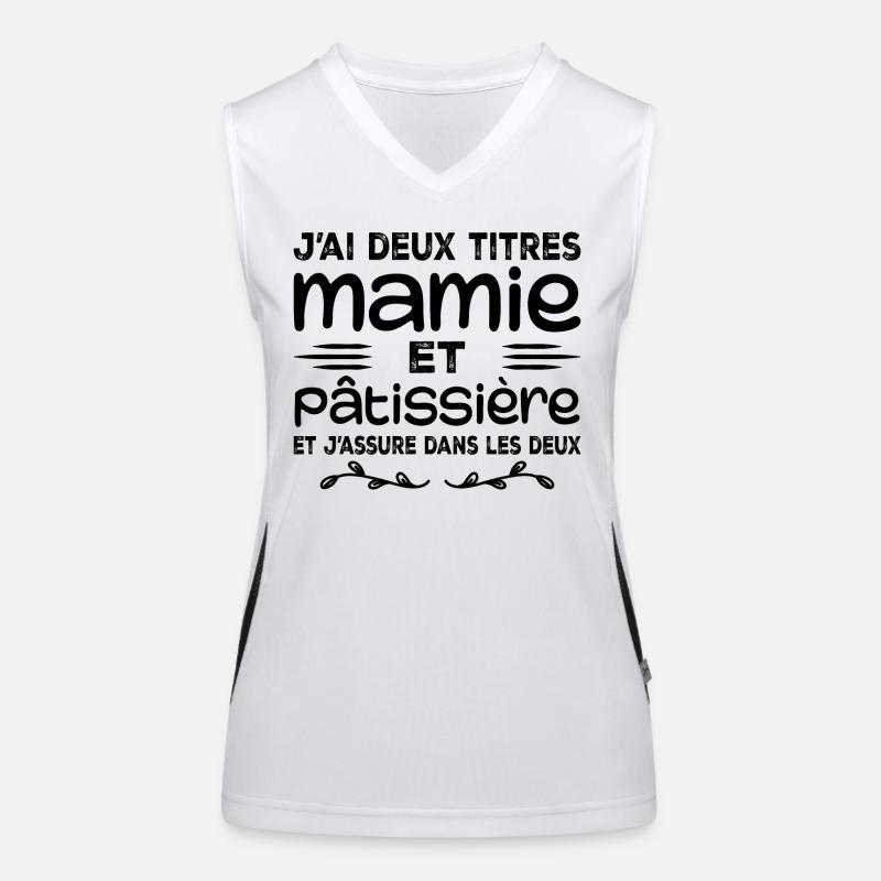Granny and Pastry Chef | Grandma | Pastry Women's Functional Contrast Tank Top