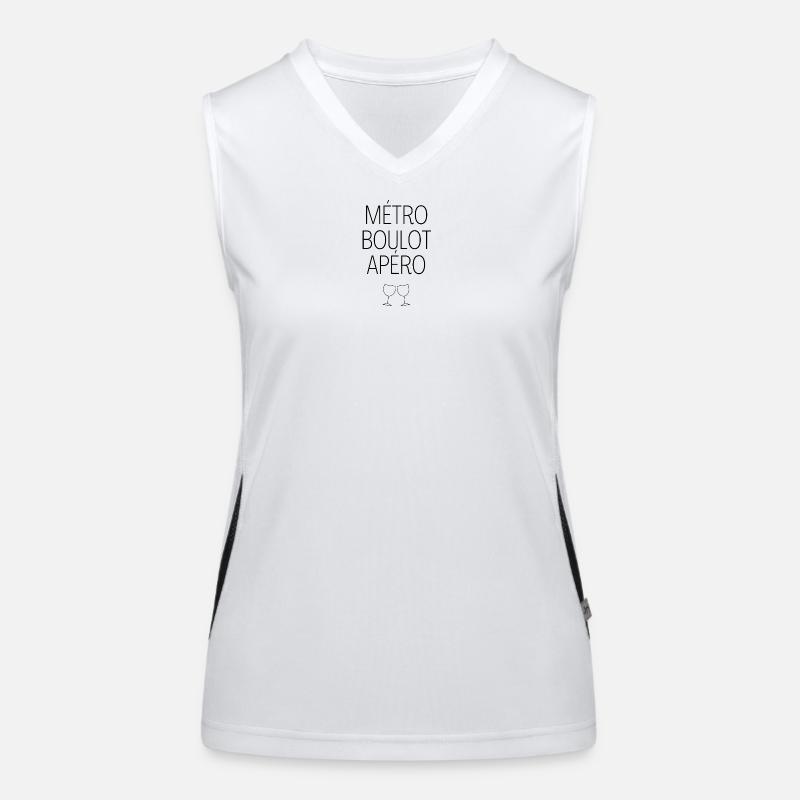 Metro-Arbeits-Aperitif Funktionelles Kontrast-Tank Top für Frauen