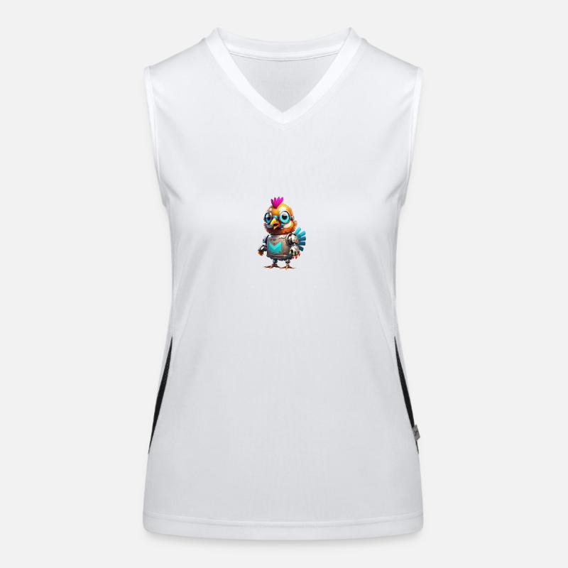 Robo chicken Women's Functional Contrast Tank Top
