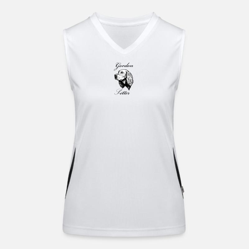 Gordon Setter Portrait Women's Functional Contrast Tank Top