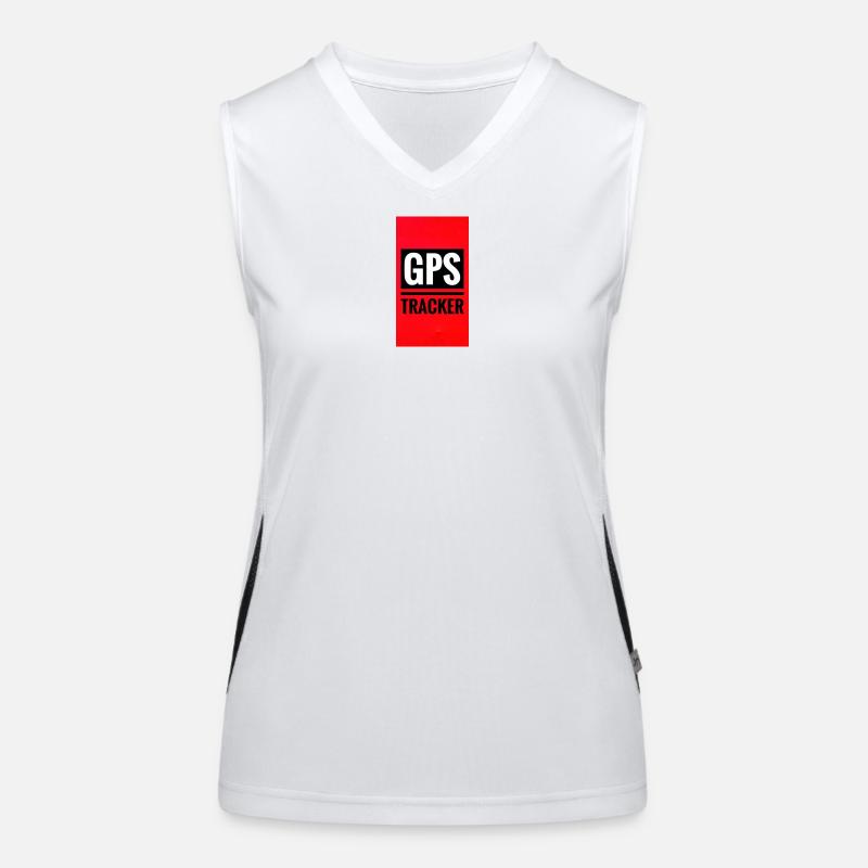 GPS Tracking Poster Style Women's Functional Contrast Tank Top