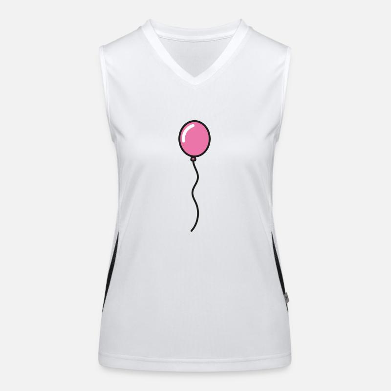 Rosa Luftballon Geschenkidee Funktionelles Kontrast-Tank Top für Frauen