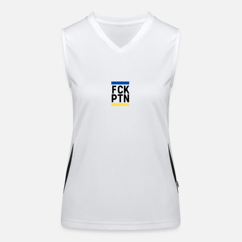 FCK PTN Ukraine Russie Anti Poutine Débardeur respirant contrasté Femme