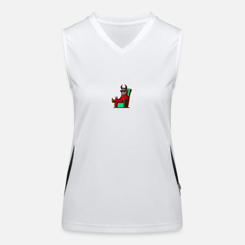 Krampus Percht Teufel 2302 Funktionelles Kontrast-Tank Top für Frauen