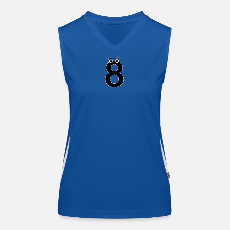 Number Eight 8 Kids Birthday Learning Math Women's Functional Contrast Tank Top