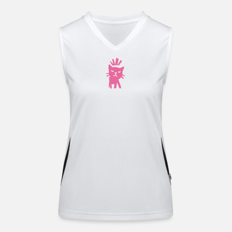 Petits Monstres : Mohawk Punk Cat Débardeur respirant contrasté Femme