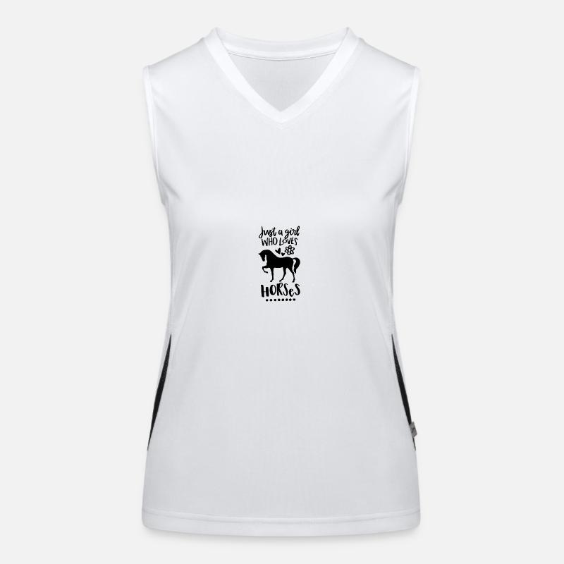 Pferde Funktionelles Kontrast-Tank Top für Frauen