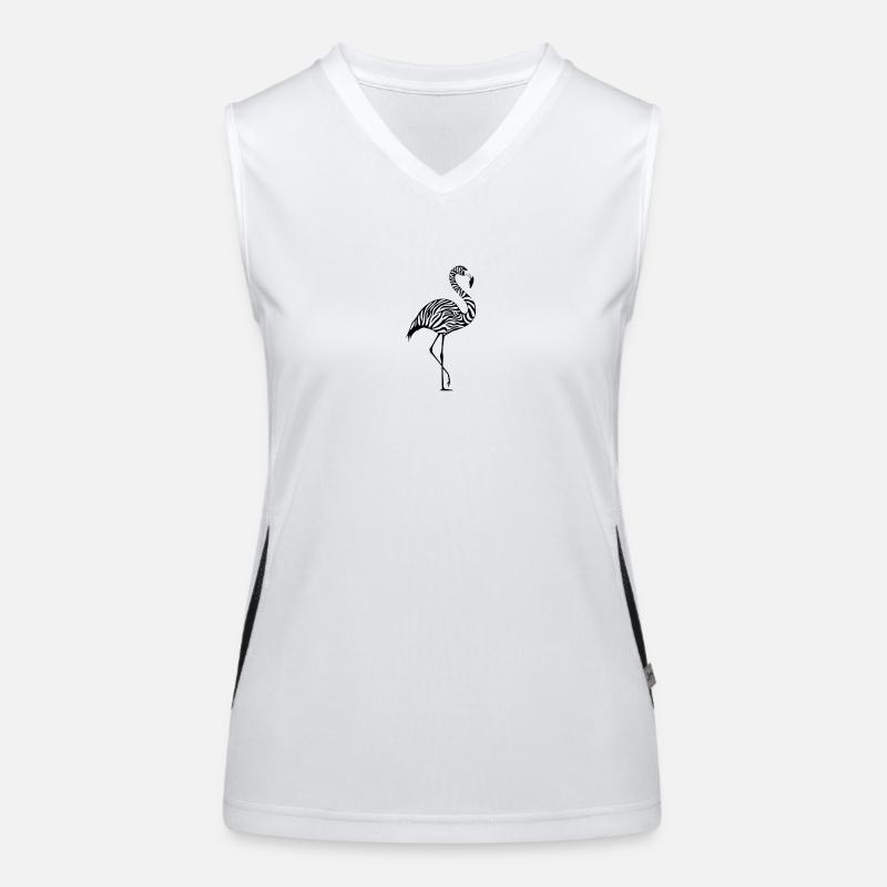 Flamingo Funktionelles Kontrast-Tank Top für Frauen