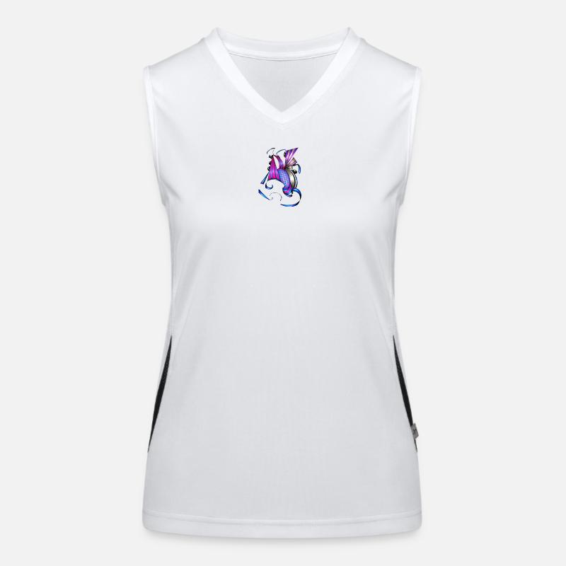 Farbige Spiral- und Fächerkunst Funktionelles Kontrast-Tank Top für Frauen