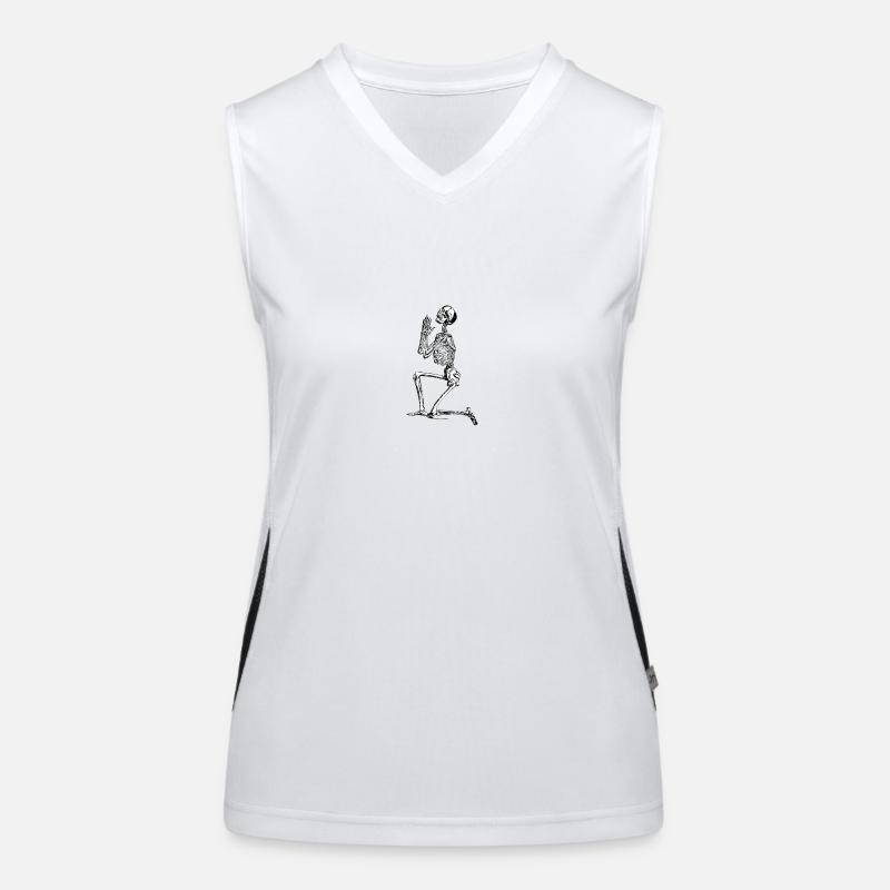 skeleton pray Women's Functional Contrast Tank Top