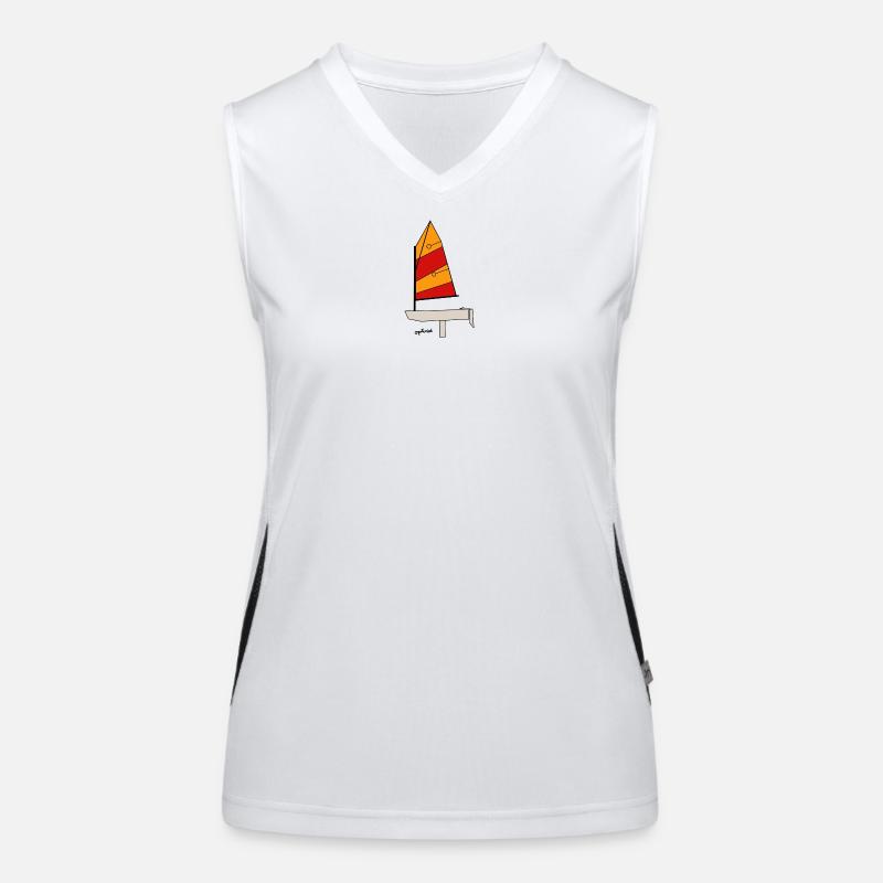 Optimist Sailboat Women's Functional Contrast Tank Top