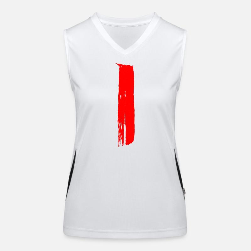 Stripes - Brushes / Hand Painted Women's Functional Contrast Tank Top
