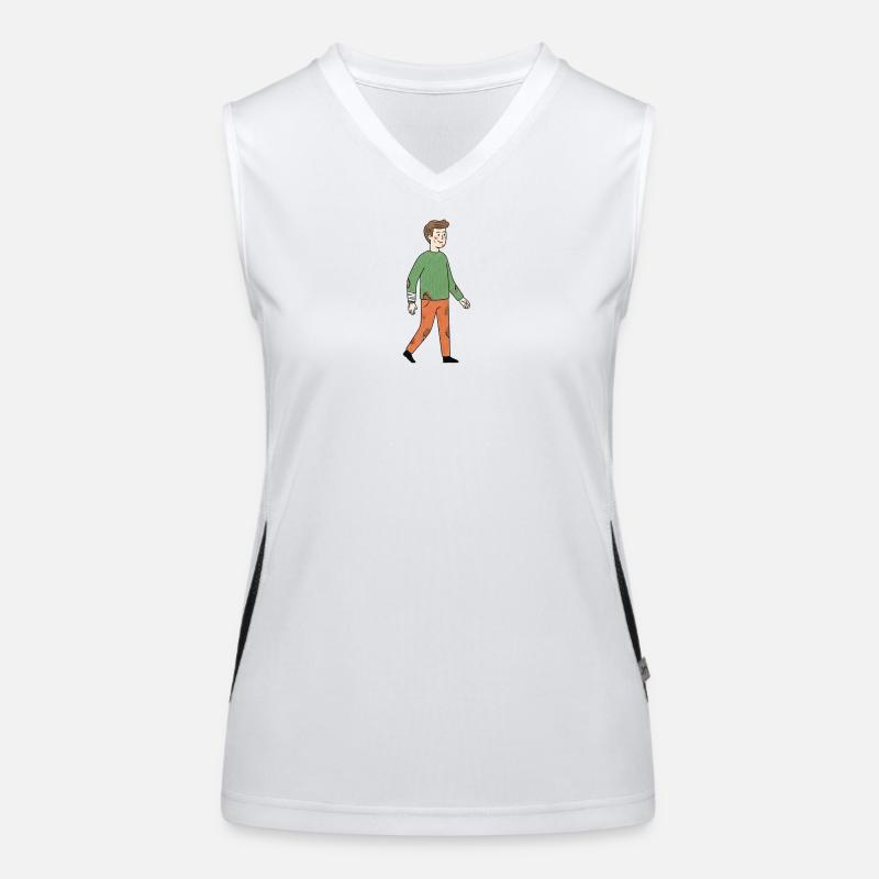 Wounded Hero Cartoon Women's Functional Contrast Tank Top